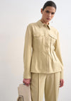 TOPSHOP Talia Tailored Shirt, Beige