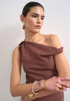 TOPSHOP Talula Asymmetrical Top, Brown