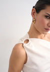 TOPSHOP Talula Asymmetrical Top, Off-White