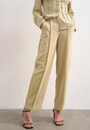 TOPSHOP Wera Wide Leg Trousers, Beige