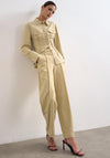 TOPSHOP Wera Wide Leg Trousers, Beige