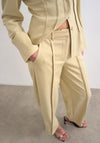 TOPSHOP Wera Wide Leg Trousers, Beige