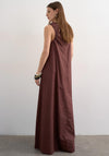 TOPSHOP Runi Sleeveless Long Dress, Brown