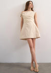 TOPSHOP Zenia Sleeveless Mini Dress, Beige