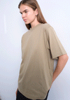 TOPSHOP Premium Short Sleeve Basic T-Shirt, Taupe
