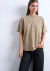 TOPSHOP Premium Short Sleeve Basic T-Shirt, Taupe