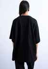 TOPSHOP Ida Oversize Drop Shoulder T-Shirt, Black