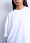 TOPSHOP Ida Oversize Drop Shoulder T-Shirt, White