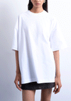 TOPSHOP Ida Oversize Drop Shoulder T-Shirt, White