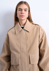TOPSHOP Evelyn Bomber Jacket, Beige