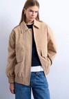 TOPSHOP Evelyn Bomber Jacket, Beige