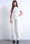 TOPSHOP Cinch Wide Leg Low Rise Jeans, Bone