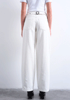 TOPSHOP Cinch Wide Leg Low Rise Jeans, Bone