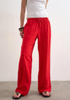 TOPSHOP Lakia Straight Leg Woven Trousers, Red