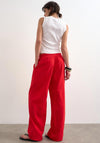 TOPSHOP Lakia Straight Leg Woven Trousers, Red
