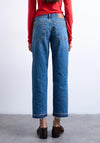 TOPSHOP Runaway Cropped Straight Leg Jeans, Blue