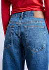 TOPSHOP Runaway Cropped Straight Leg Jeans, Blue
