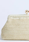 TOPSHOP Abbie Woven Clutch Bag, Beige
