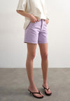 TOPSHOP Vigga High Rise Denim Shorts, Lilac