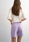 TOPSHOP Vigga High Rise Denim Shorts, Lilac
