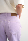 TOPSHOP Vigga High Rise Denim Shorts, Lilac