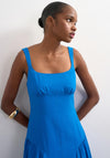 TOPSHOP Svea Square Neck Maxi Dress, Blue