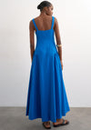 TOPSHOP Svea Square Neck Maxi Dress, Blue