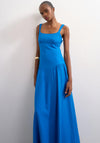 TOPSHOP Svea Square Neck Maxi Dress, Blue