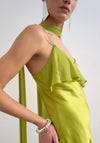 TOPSHOP Annika Ruffle Detail Maxi Dress and Scarf, Green