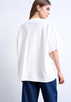 TOPSHOP Marit Relaxed V Neck T-Shirt, Ecru
