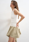 TOPSHOP Kia Twist Ruched Vest Top, White