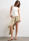 TOPSHOP Kia Twist Ruched Vest Top, White