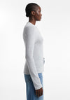 Topshop Grete Jersey Cotton Cardigan, Grey