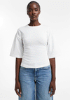 TOPSHOP Gua Structured Back T-Shirt, White
