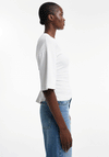 TOPSHOP Gua Structured Back T-Shirt, White