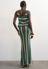 TOPSHOP Ingvilid Knit Striped Maxi Skirt, Multi-Coloured