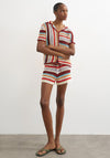 TOPSHOP Gerdi Crochet Knit Short Sleeve Shirt, Multi