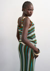 TOPSHOP Guru Knit Striped Vest Top, Multi-Coloured