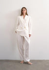 TOPSHOP Gulla Chuck Single Breasted Blazer, White