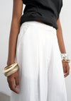 TOPSHOP Susann High Rise Wide Leg Trousers, White