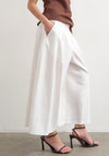 TOPSHOP Malin High Rise Wide Culotte Trousers, Off-White
