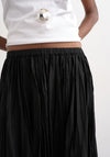 TOPSHOP Thea Pleated Maxi Skirt, Black
