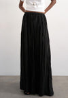 TOPSHOP Thea Pleated Maxi Skirt, Black