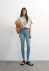 TOPSHOP Jamie High Waisted Skinny Jeans, Light Blue Denim