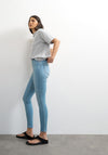 TOPSHOP Jamie High Waisted Skinny Jeans, Light Blue Denim