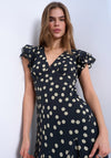 TOPSHOP Saga Polka Dot Maxi Dress, Black and Cream