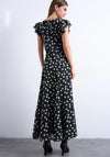 TOPSHOP Saga Polka Dot Maxi Dress, Black and Cream