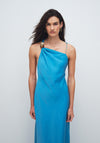 TOPSHOP Nana Back Cut-Out with Bead Detail Maxi Dress, Blue