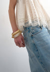 TOPSHOP Sofia Embroidered Lace Top, Off-White