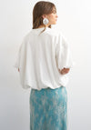 TOPSHOP Mandy Bubble Hem T-Shirt, Off White